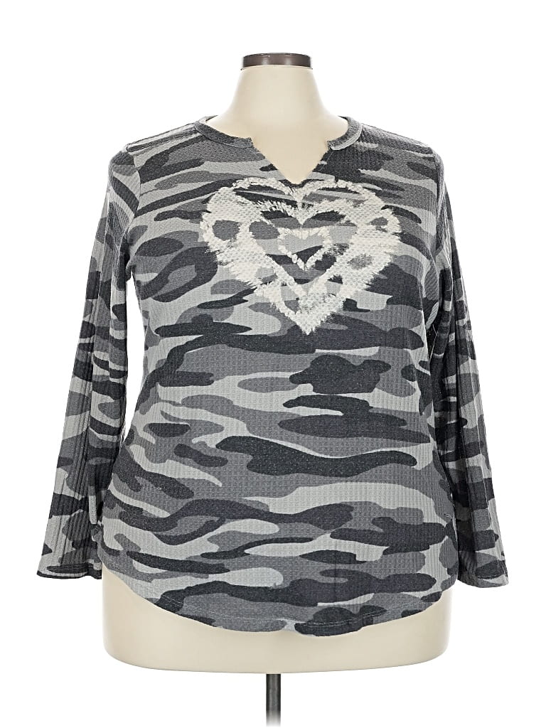 Pre-owned Torrid Long Sleeve T-shirt In Gray