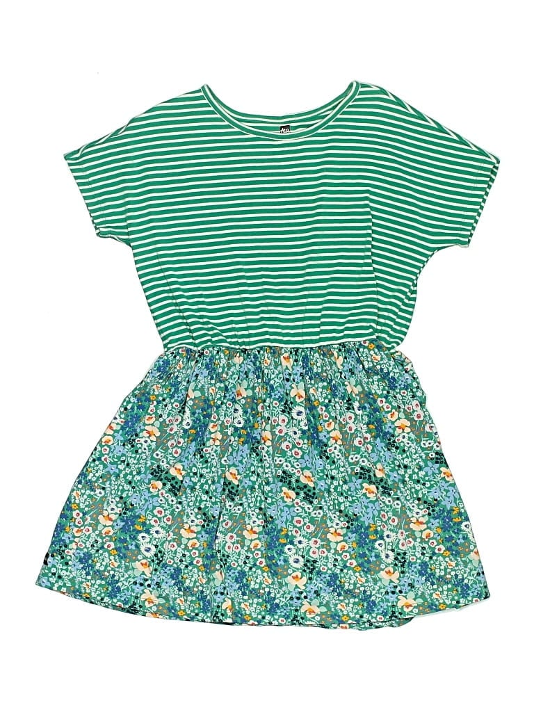 Pre-owned Tea Kids' Dress In Green