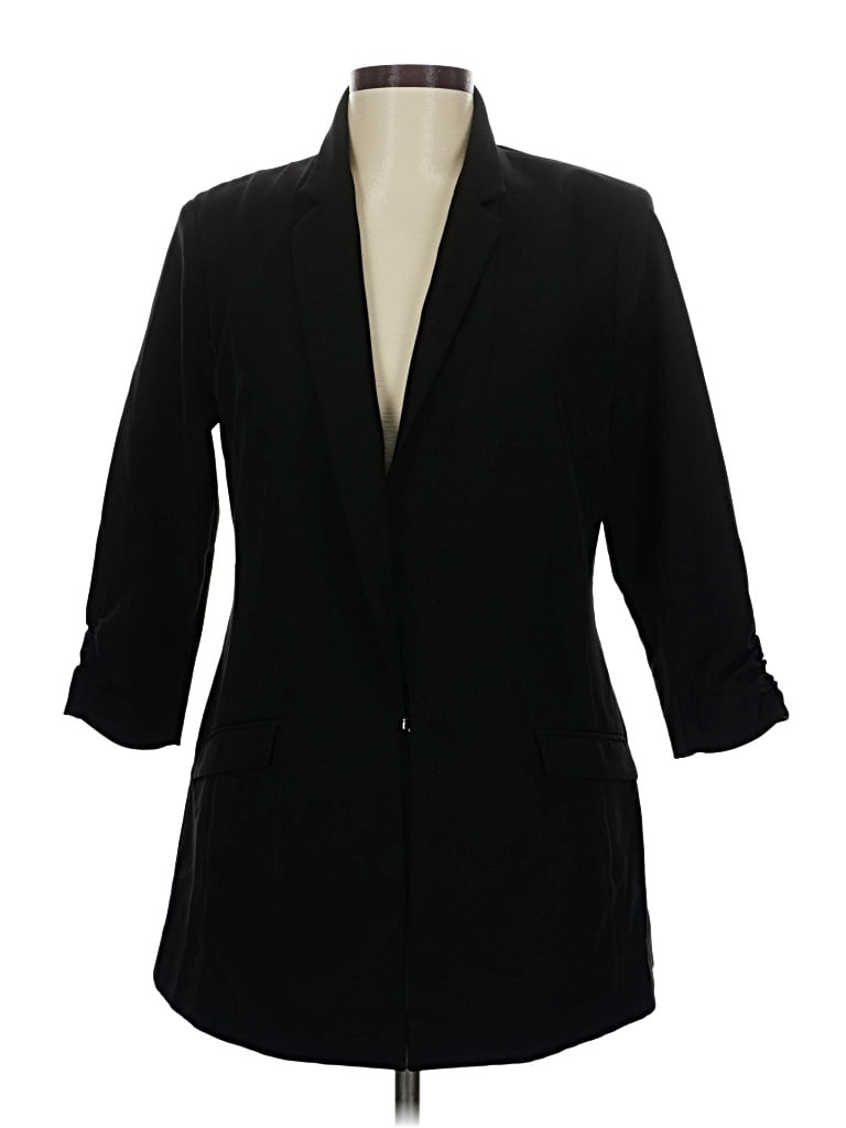 Pre-owned Inc International Concepts Blazer Jacket In Black