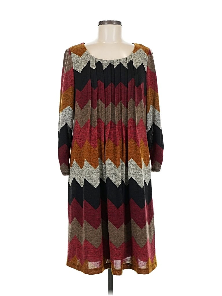 Pre-owned Perceptions Casual Dress In Burgundy