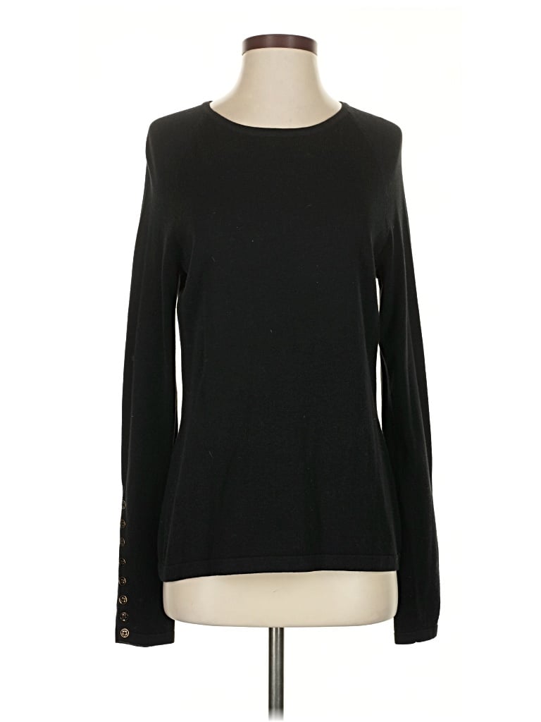 Pre-owned J. Mclaughlin Long Sleeve Top Black Boatneck Tops