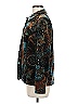 Chico's 100% Polyester Print Teal Blazer Size Med (1) - photo 5