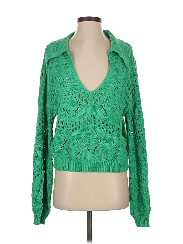 Pre-owned Vici Pullover Sweater In Green
