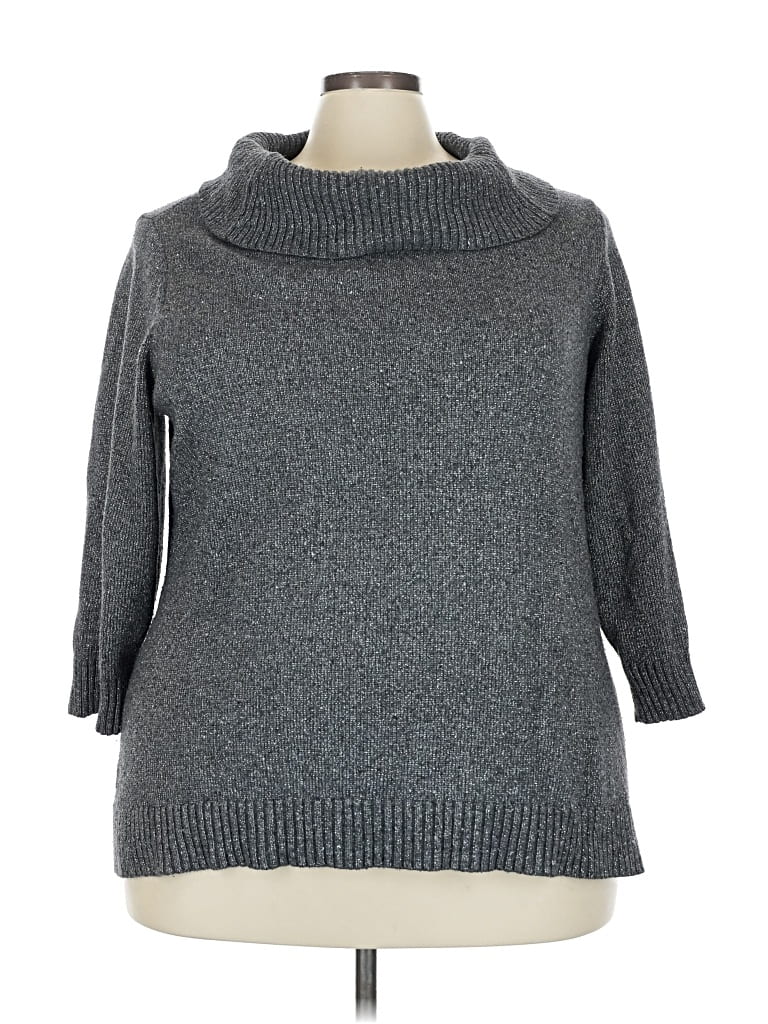 Pre-owned Charter Club Turtleneck Sweater In Gray