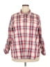 Eddie Bauer Plaid Pink Long Sleeve Blouse Size 2X - photo 1