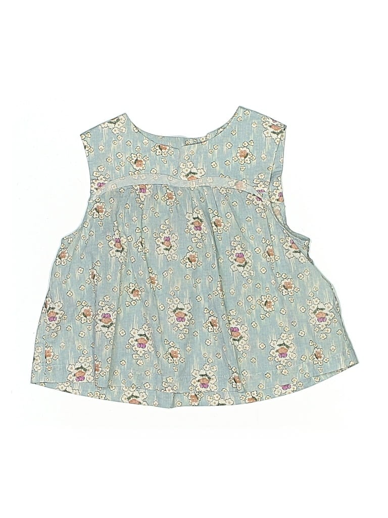 Pre-owned Zara Kids' Sleeveless Blouse In Blue
