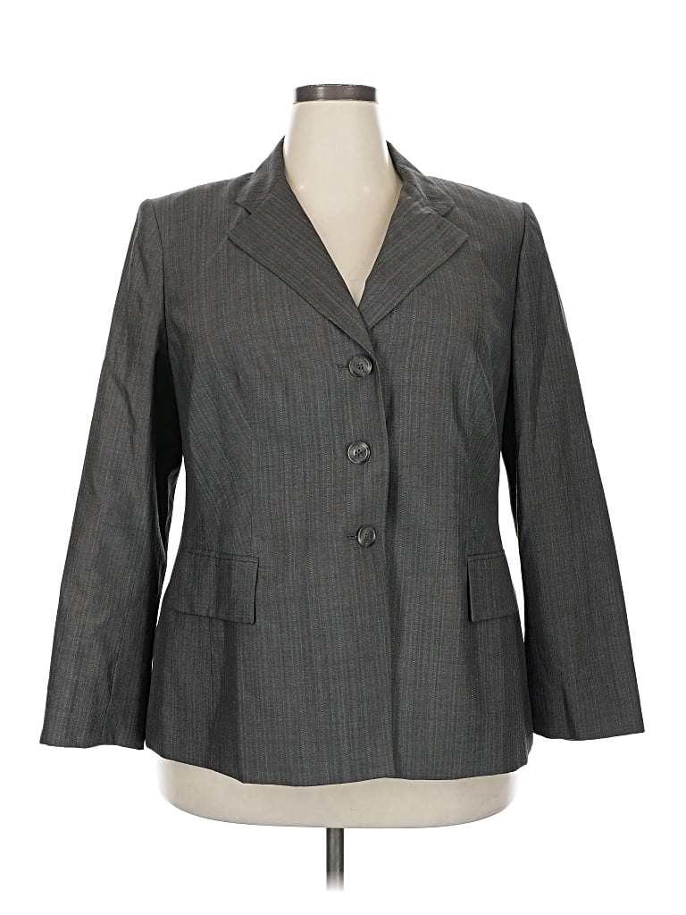Pre-owned Anne Klein Blazer Jacket In Gray