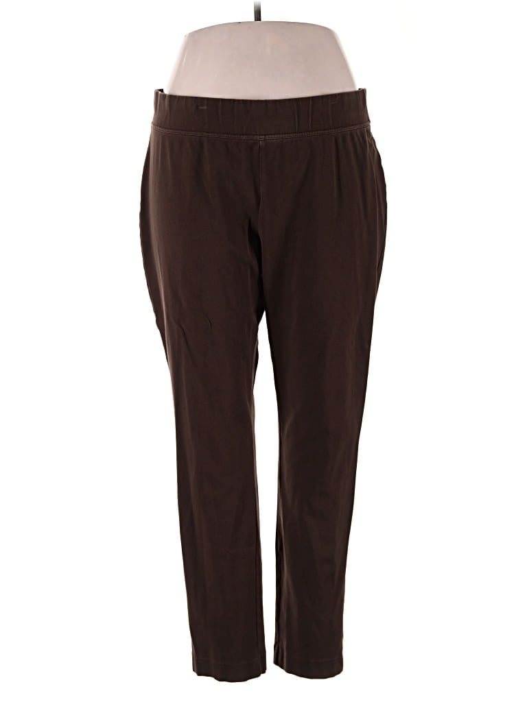 Pre-owned Lands' End Casual Pants In Brown