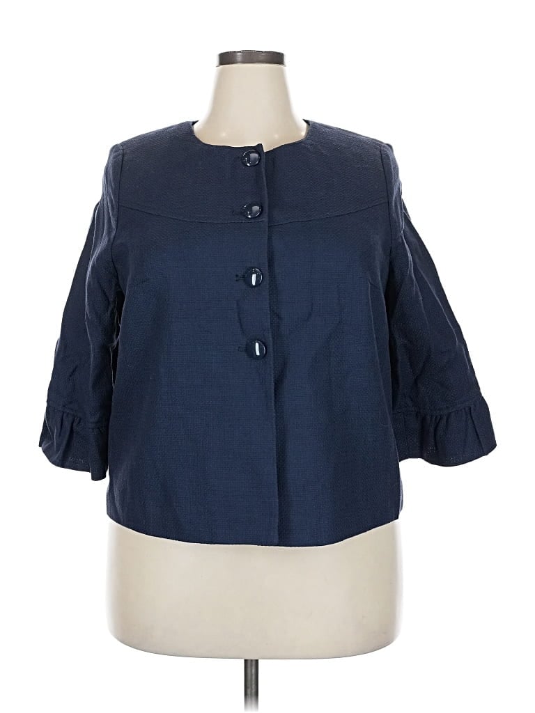 Pre-owned Chadwicks 3/4 Sleeve Blouse In Blue