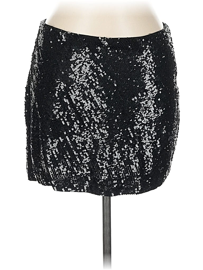 Pre-owned Haute Hippie Silk Skirt In Black