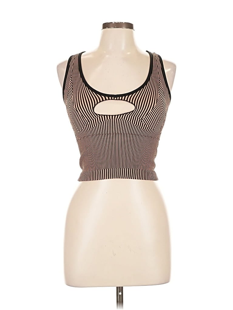 Pre-owned Pebby Forevee Tank Top Brown Halter Neckline Tops
