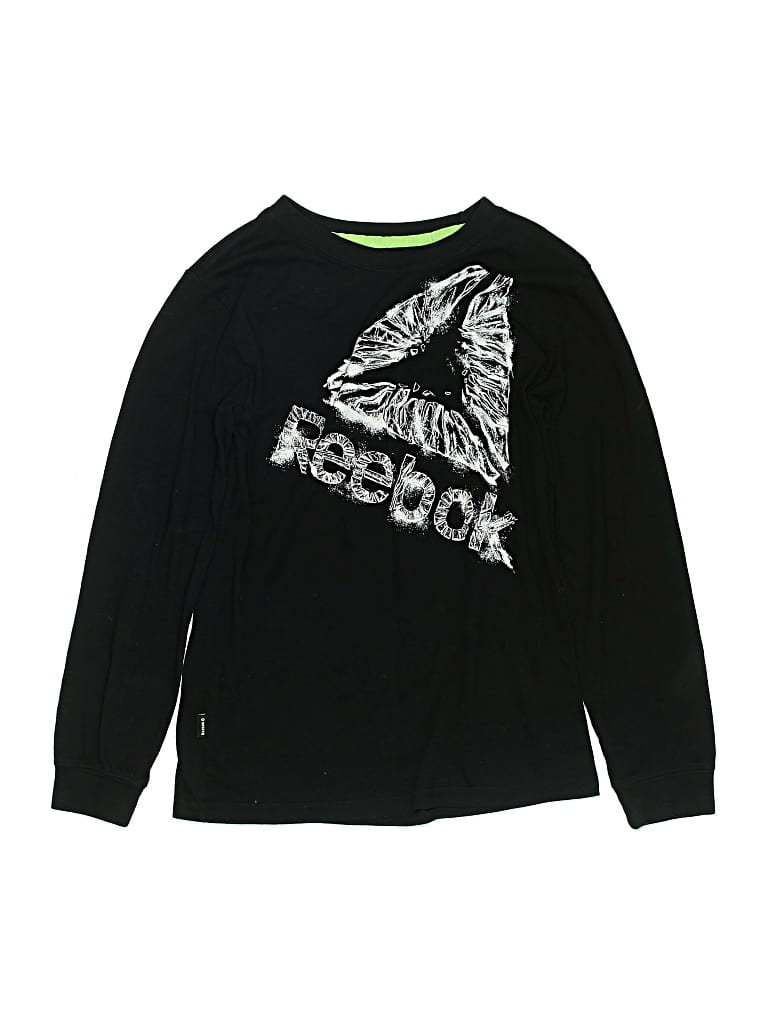 Pre-owned Reebok Kids' Long Sleeve T-shirt In Black