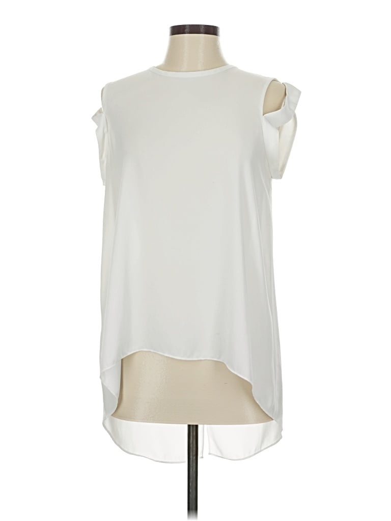 Pre-owned Bcbgmaxazria Sleeveless Blouse In White