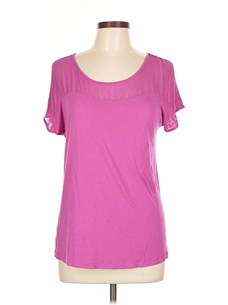 Pre-owned Ann Taylor Loft Outlet Short Sleeve T-shirt In Pink