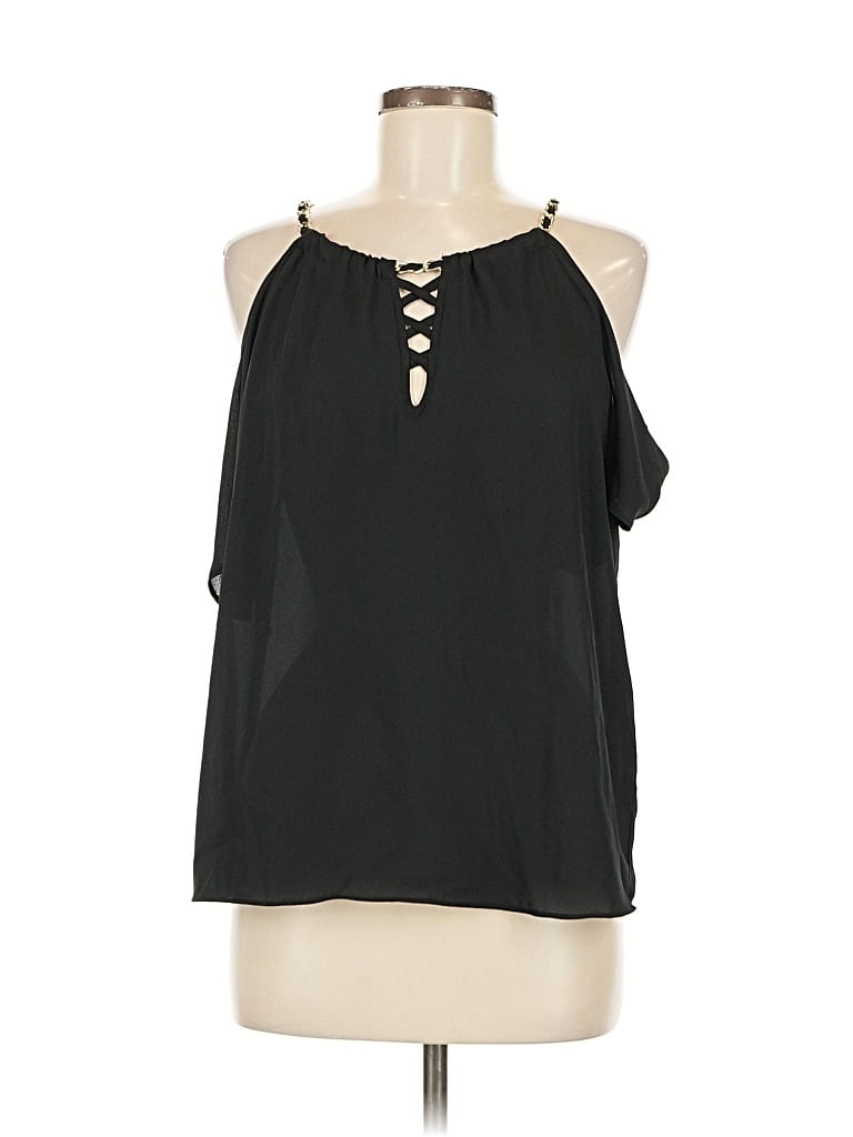 Pre-owned Inc International Concepts Sleeveless Blouse In Black