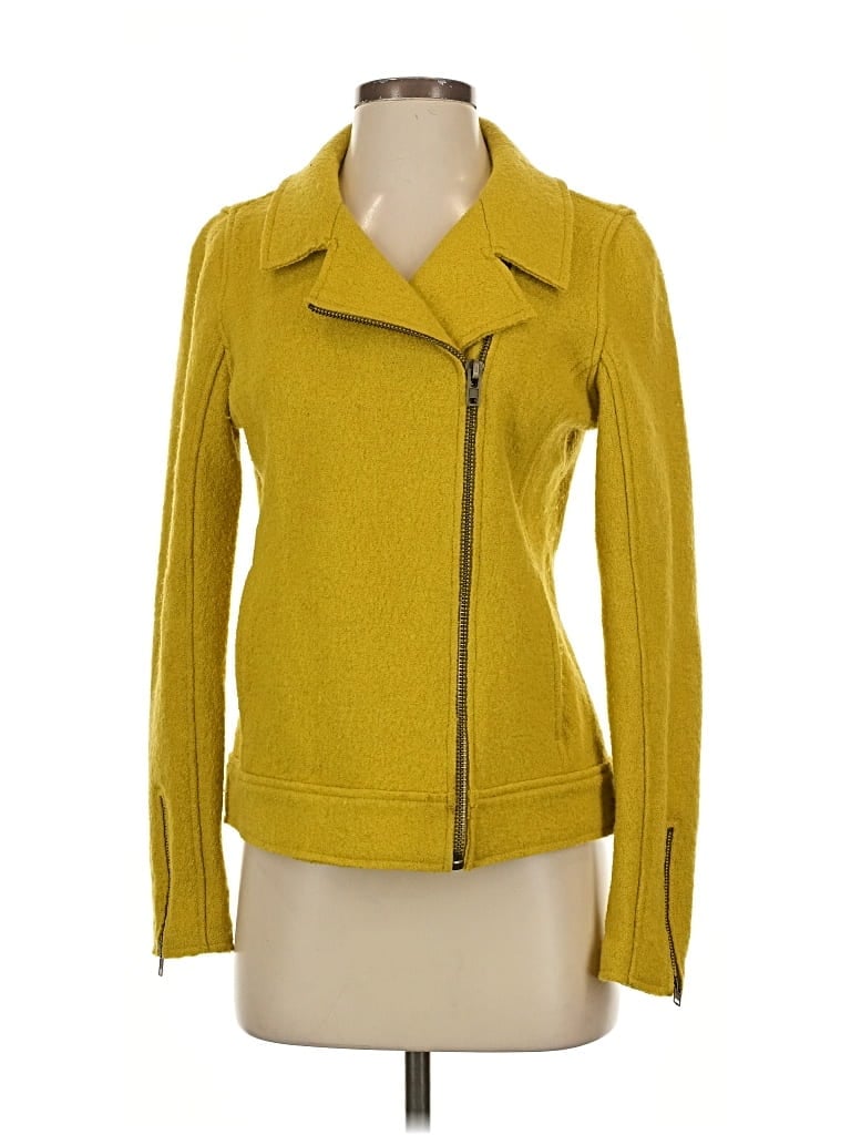 Pre-owned Tahari Wool Coat In Yellow
