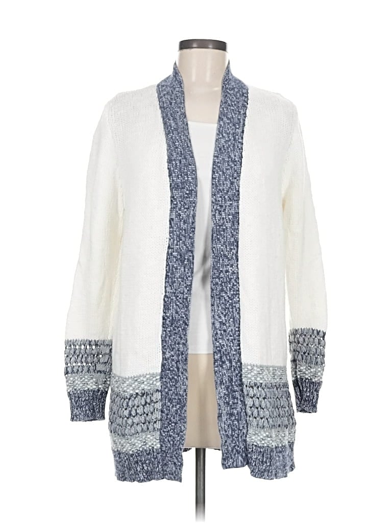 Pre-owned Ann Taylor Loft Outlet Cardigan Sweater In White