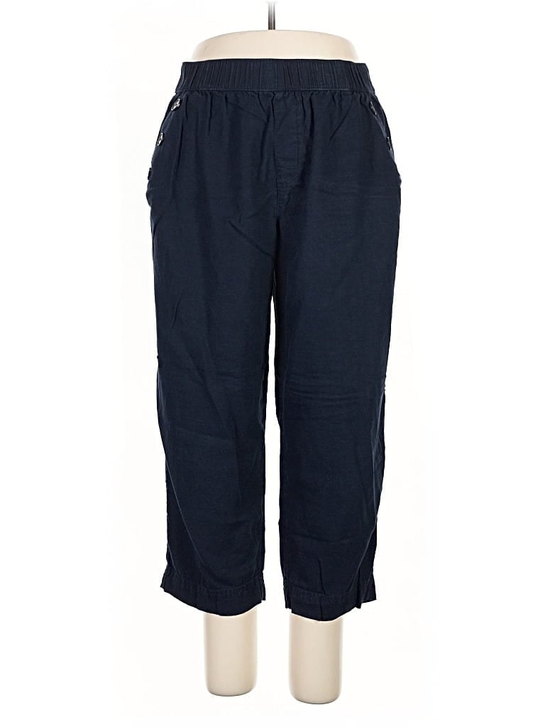 Pre-owned Ann Taylor Loft Outlet Linen Pants In Blue