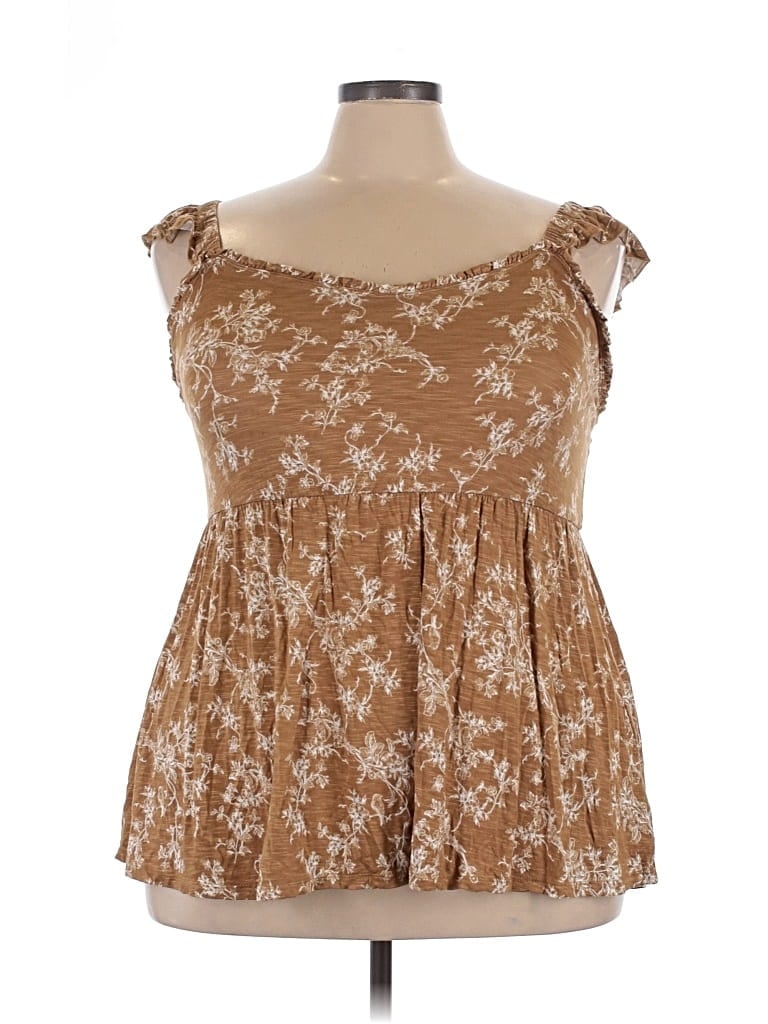 Pre-owned Torrid Sleeveless Blouse In Brown