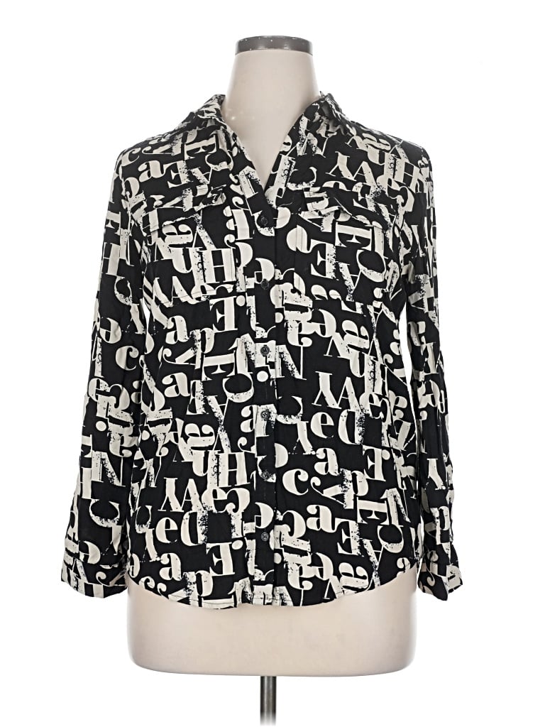 Pre-owned Milk & Honey 3/4 Sleeve Blouse In Black