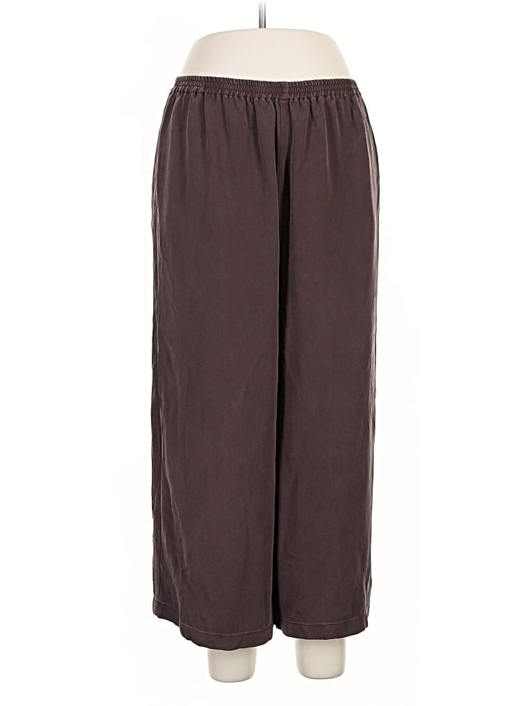 Pre-owned Eskandar Silk Pants In Brown