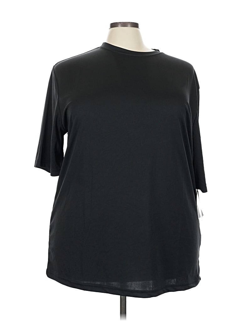 Pre-owned Assorted Brands 3/4 Sleeve T-shirt In Black