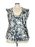 Sunny Leigh 100% Polyester Silver Sleeveless Blouse Size 3X - photo 1
