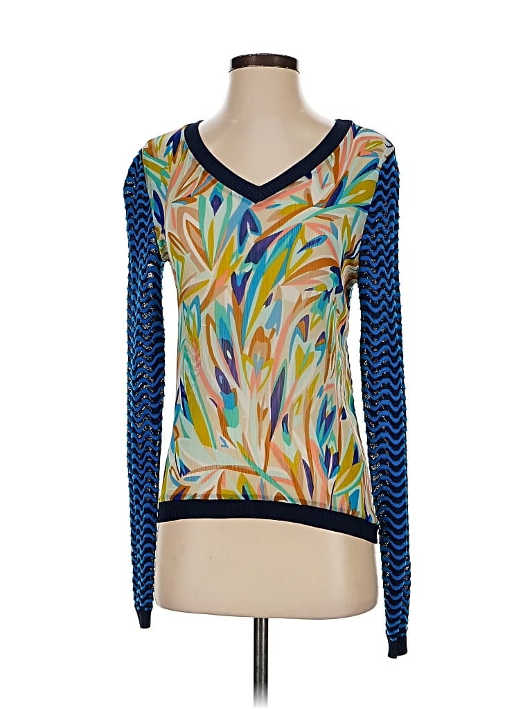 Pre-owned Missoni For Target Long Sleeve Blouse In Blue