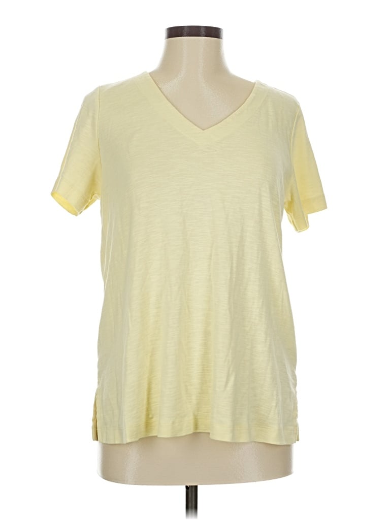 Pre-owned Jjill Short Sleeve T-shirt In Yellow