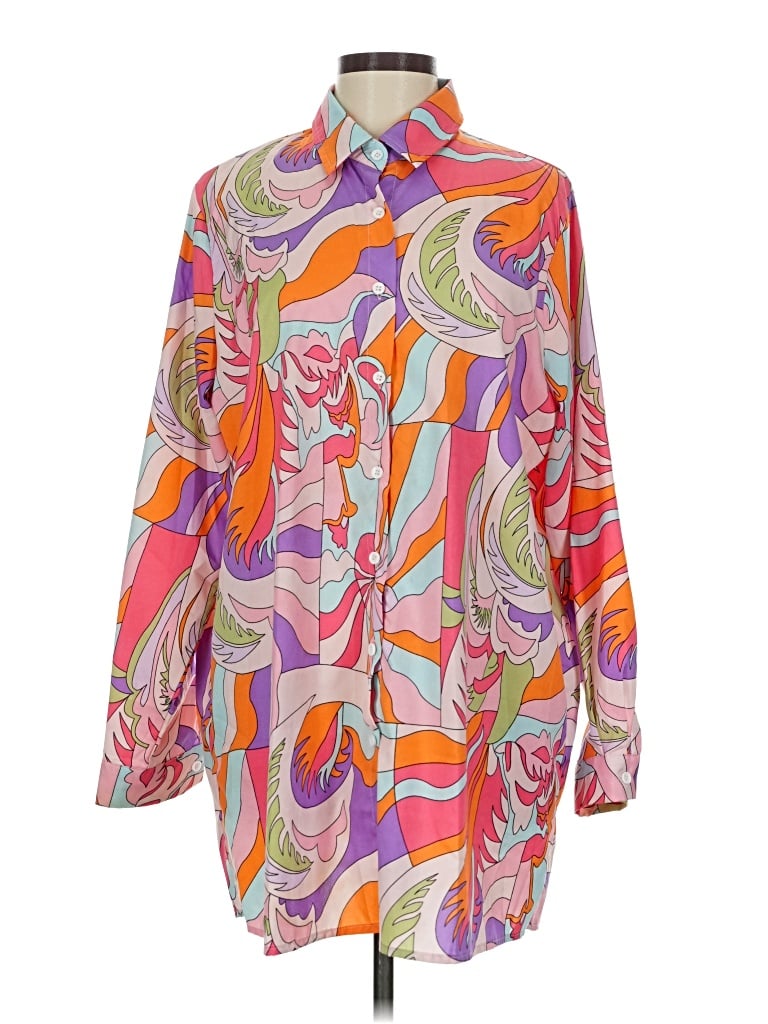 Click to view more detailed imagery on our partner's website Pre-owned Prettylittlething Long Sleeve Blouse In Orange