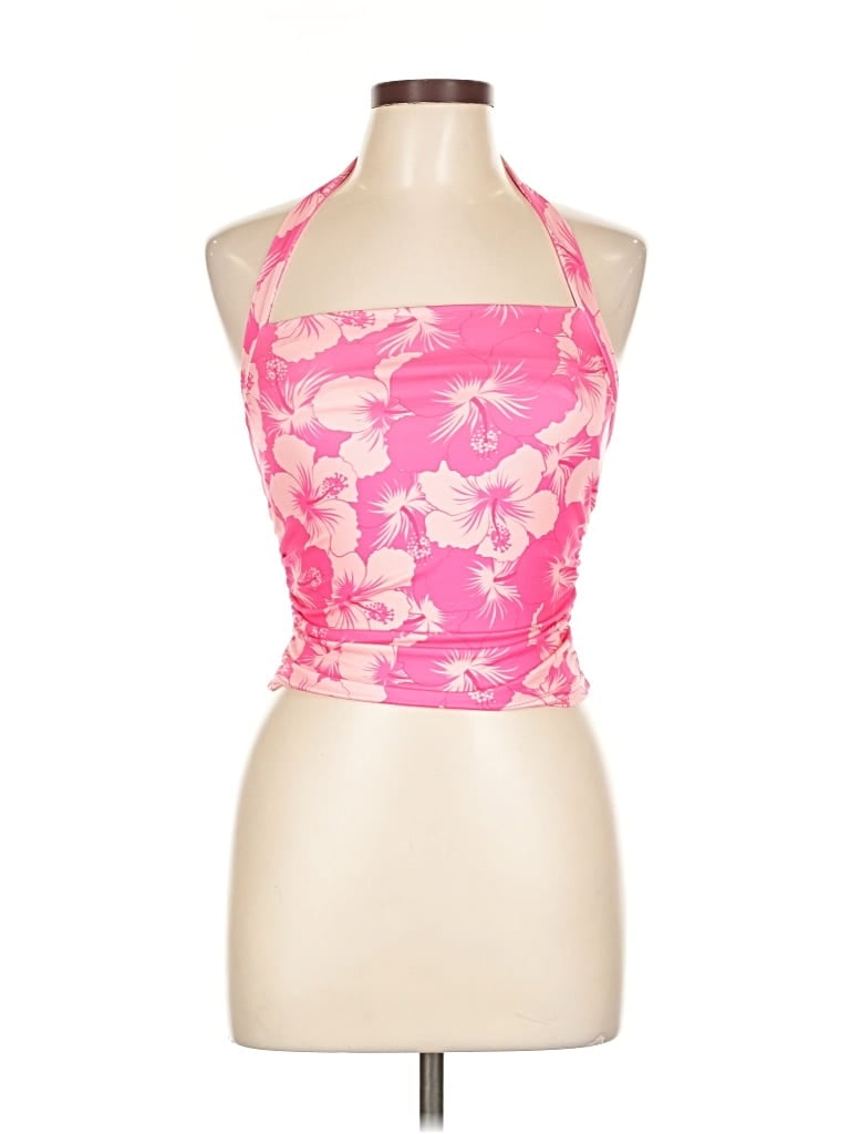 Pre-owned Unbranded Tank Top Pink Halter Neckline Tops