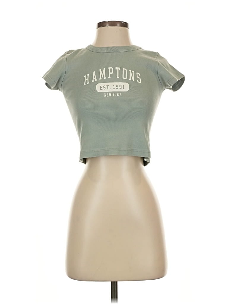 Pre-owned Brandy Melville Short Sleeve T-shirt In Green