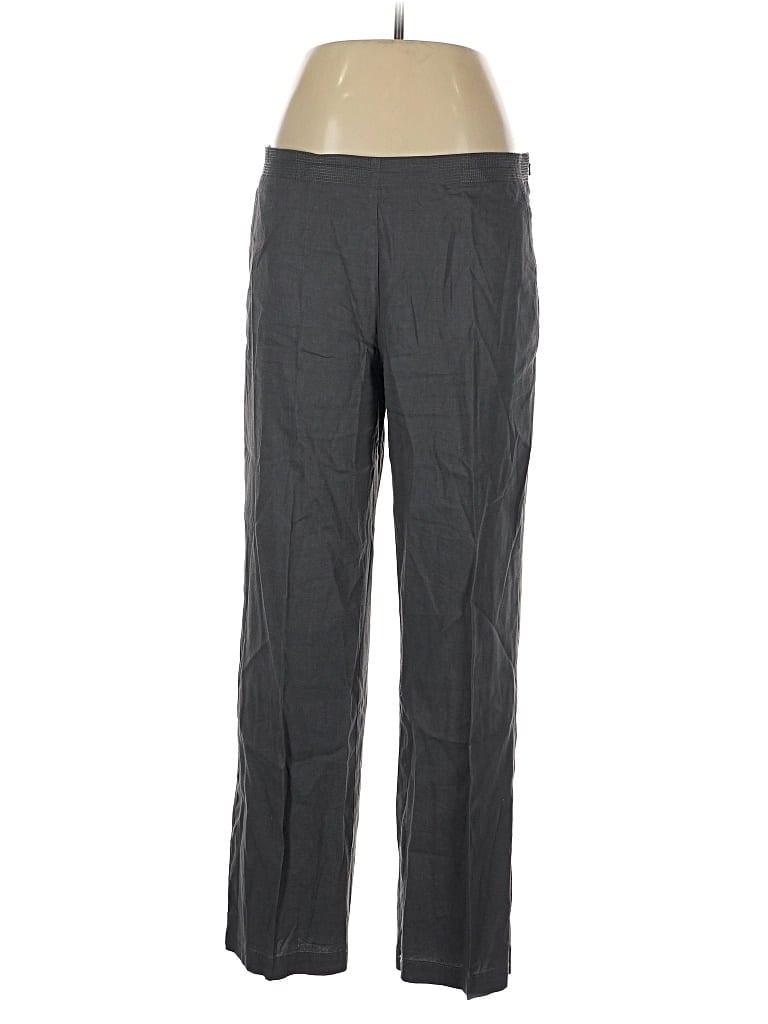 Pre-owned Eileen Fisher Linen Pants In Gray