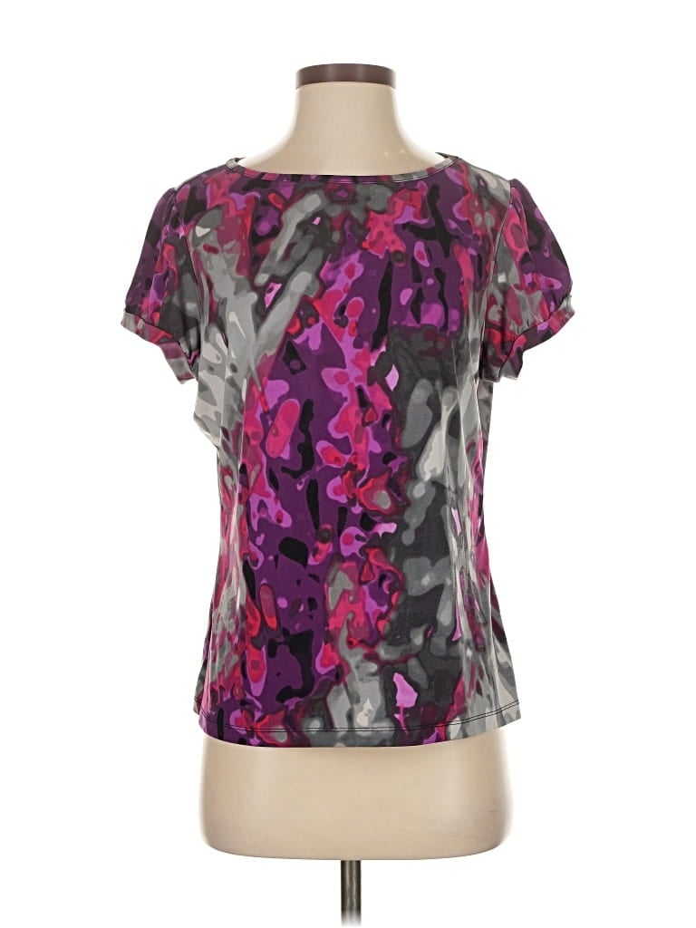 Pre-owned Worthington Short Sleeve Blouse In Purple