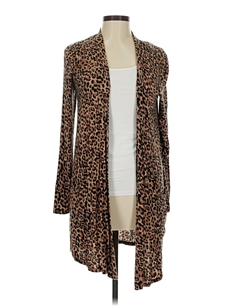 Pre-owned Zenana Outfitters Cardigan Sweater In Brown