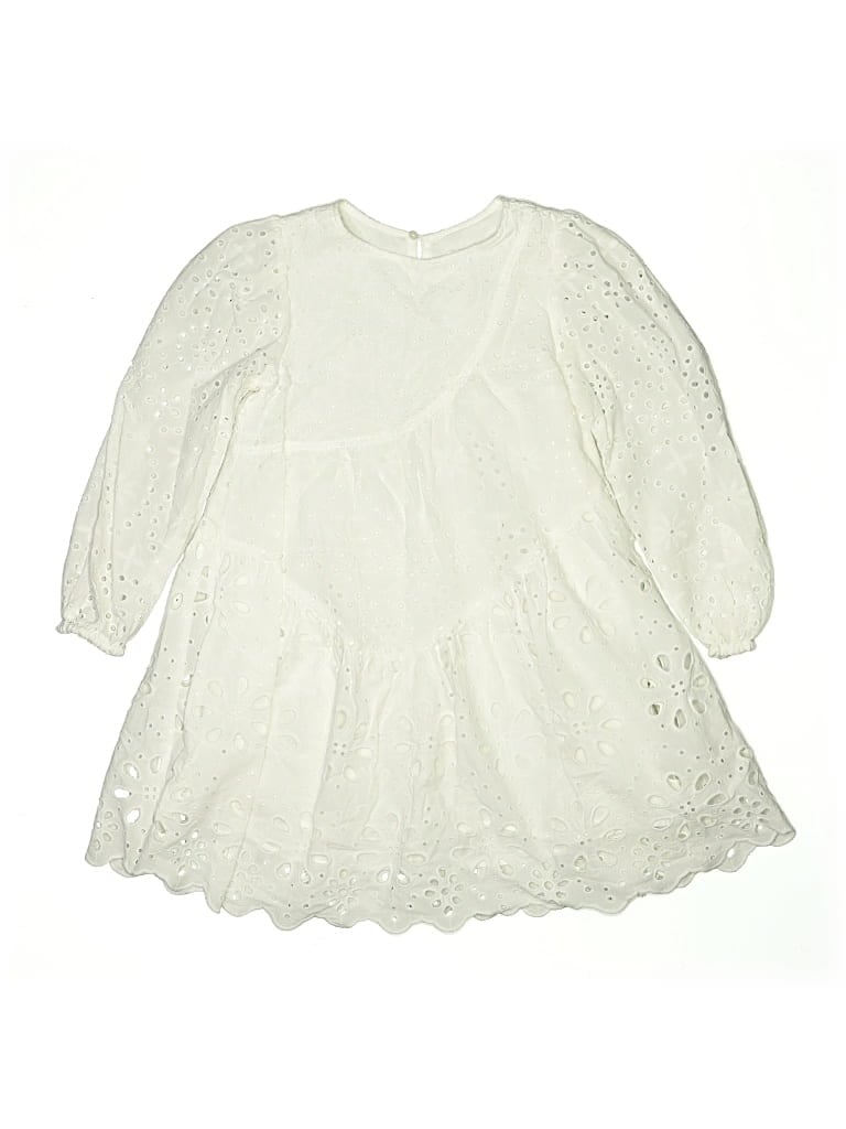 Pre-owned Zara Kids' Dress In White
