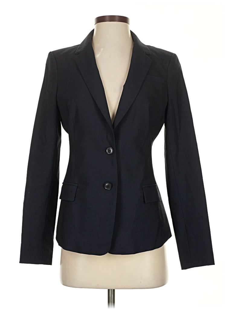 Pre-owned Banana Republic Wool Blazer Jacket In Black