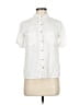 Sim & Sam 100% Rayon Ivory Short Sleeve Button-Down Shirt Size M - photo 1