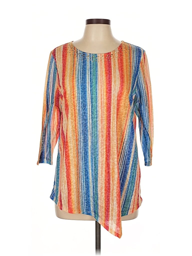 Pre-owned Ruby Rd. 3/4 Sleeve T-shirt In Orange