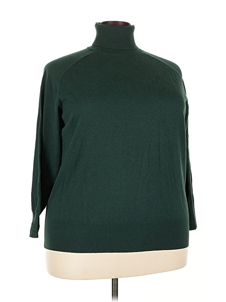 Pre-owned Universal Standard Turtleneck Sweater In Green