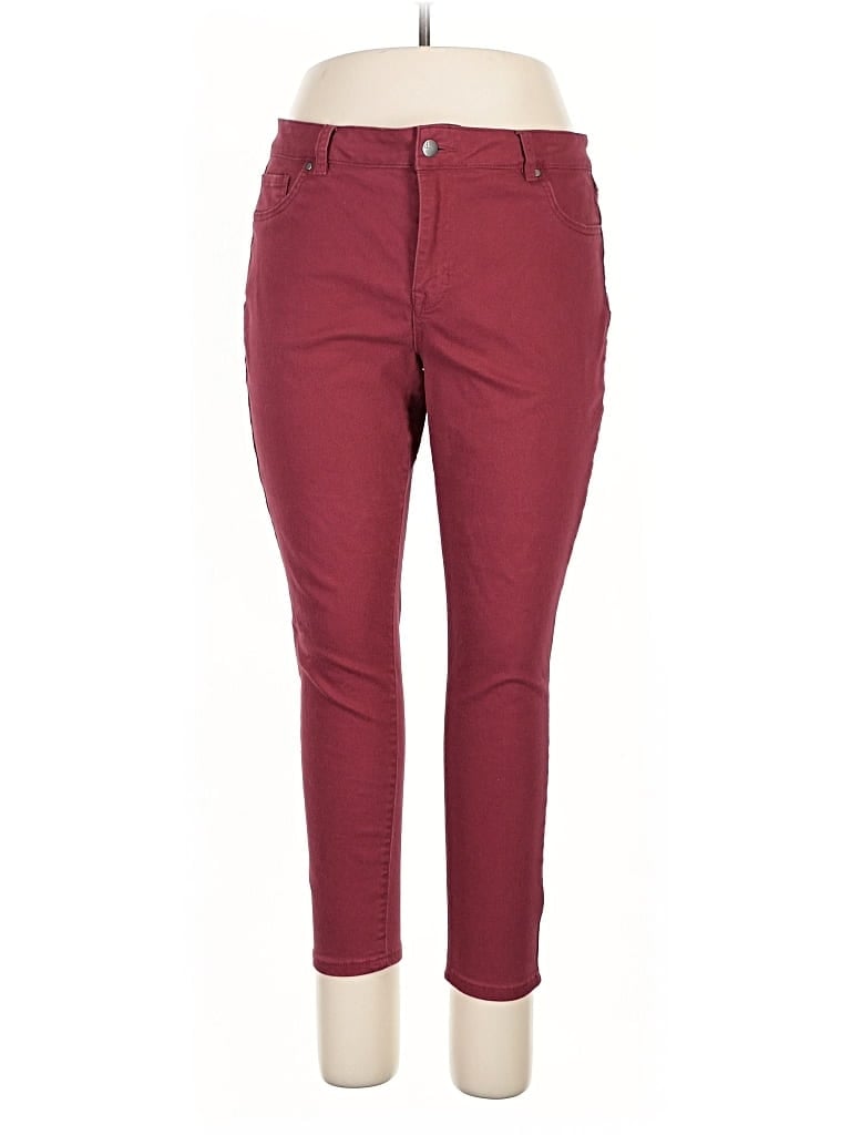 Pre-owned D.jeans Jeggings In Burgundy