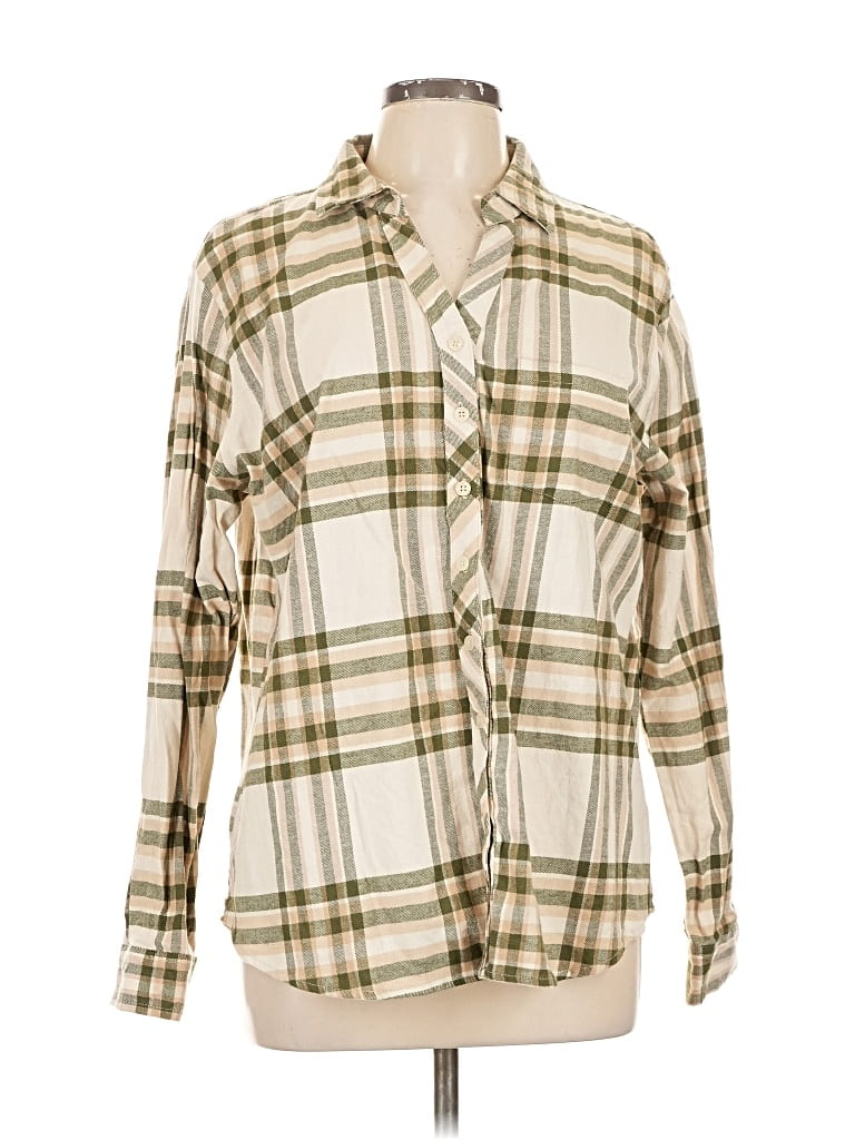 Pre-owned Weatherproof Long Sleeve Button Down Shirt In White