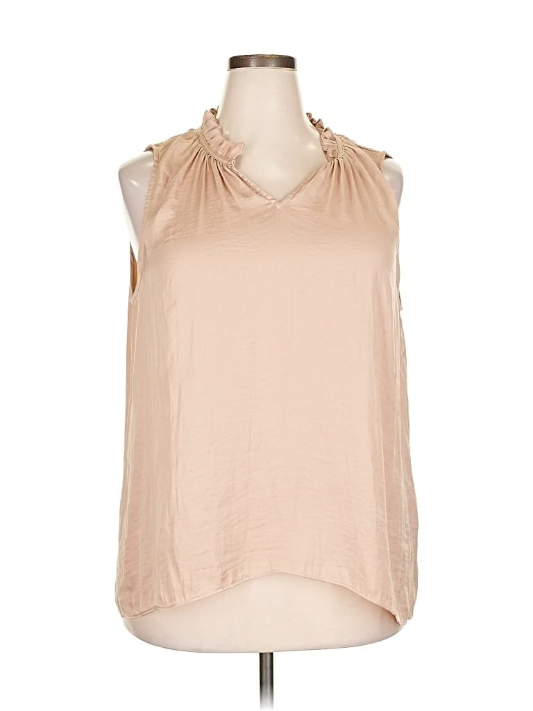 Pre-owned Simply Vera Vera Wang Sleeveless Blouse In Brown