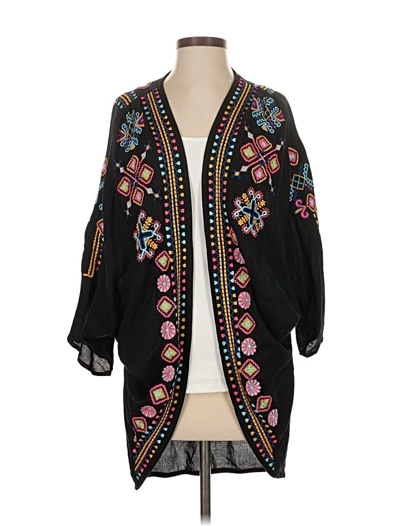 Pre-owned Area Stars Kimono In Black