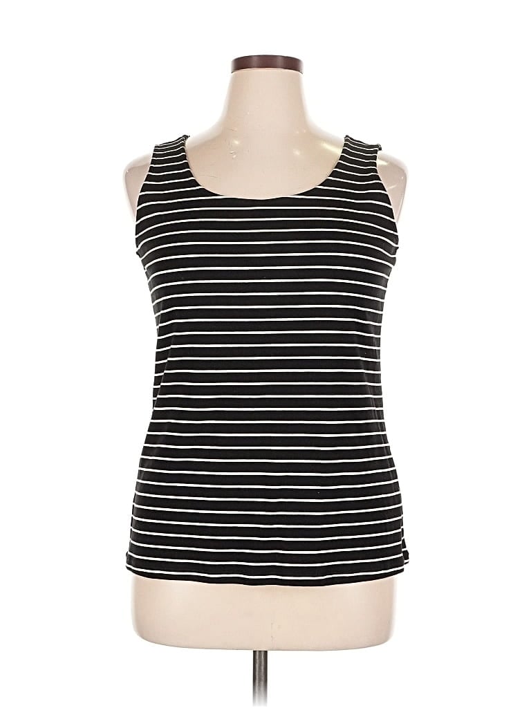 Pre-owned Susan Graver Tank Top Black Strapless Neckline Tops