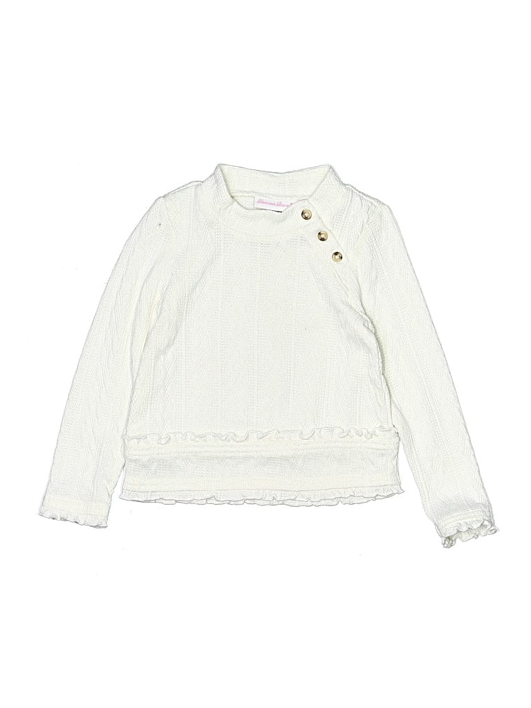 Pre-owned Bonnie Jean Kids' Pullover Sweater In White