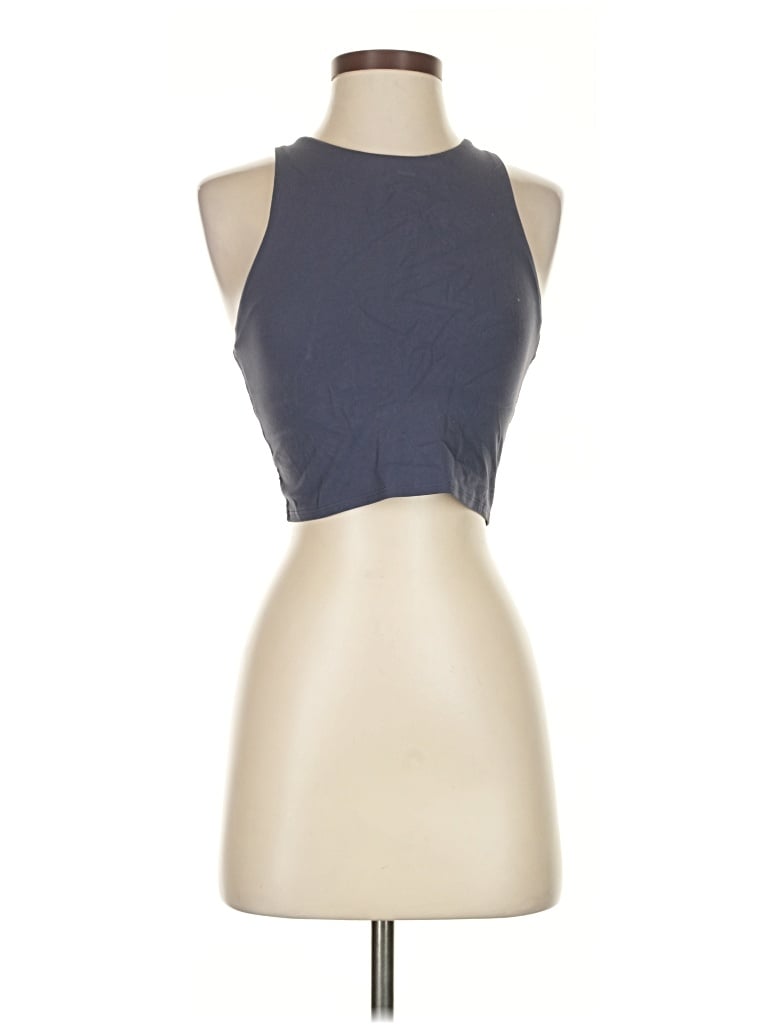 Pre-owned Athleta Tank Top Gray Halter Neckline Tops