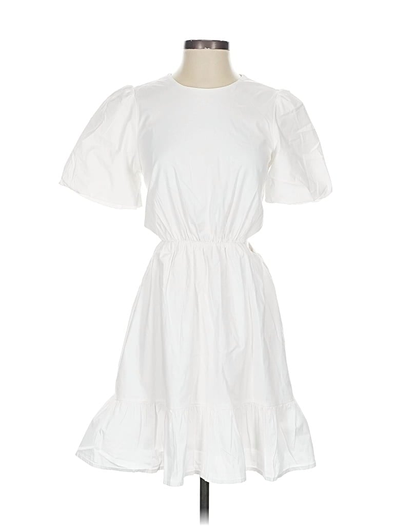 Pre-owned Wayf Casual Dress In White