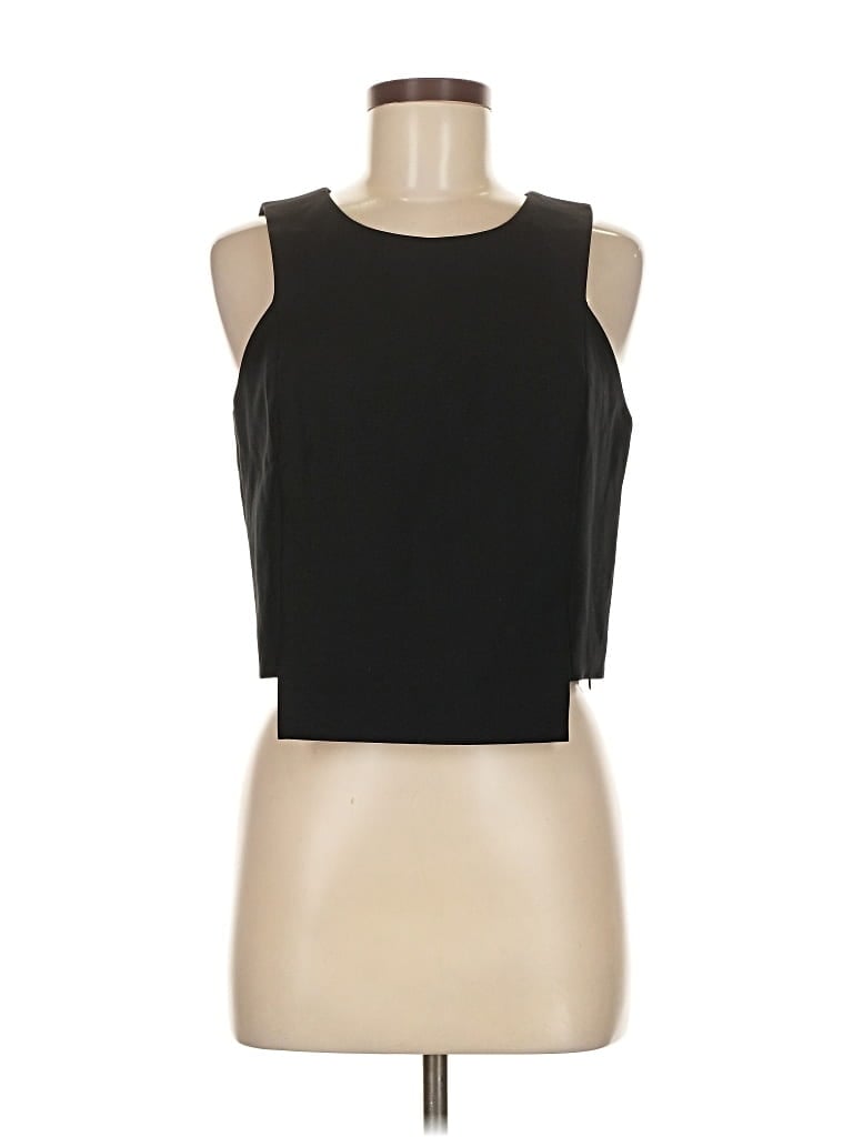 Pre-owned Milly Sleeveless Top Black Halter Neckline Tops