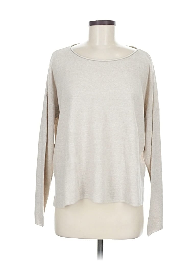 Pre-owned Eileen Fisher Pullover Sweater In Silver